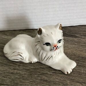 Vtg Porcelain Hand Painted Persian Cat